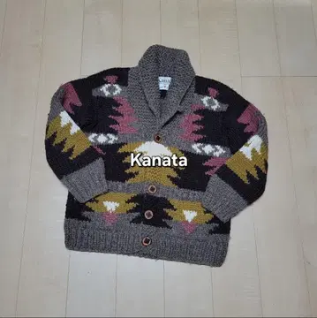 Kanata 카우친 스웨터 캐나다제 네이티브 무늬 가디건