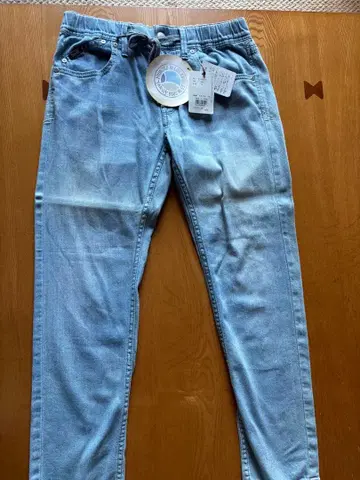 미사용 새상품 YANUK 린넨 혼방 데님 이지 팬츠