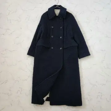 새상품급 IENA LA BOUCLE 루프 멜톤 W 버튼 코트 네이비