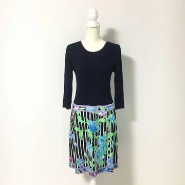 새상품급 LEONARD 레오나르 칸칸 니트 원피스