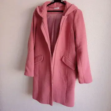 a.v.v standard 더스티 핑크 롱 코트 노카라 코트