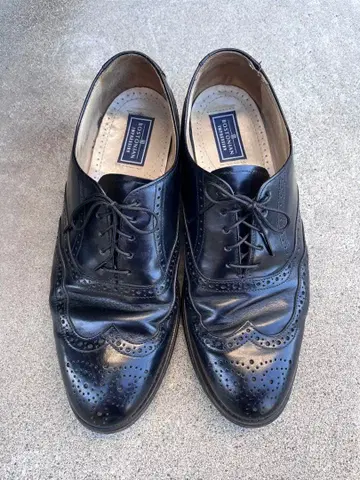 BOSTONIAN 보스토니안 블랙 가죽 윙팁 슈즈 26.5cm