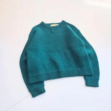 LLBean 알파카 100% 니트 포레스트 그린