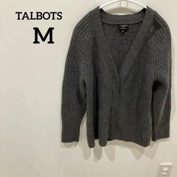 한정판 TALBOTS [ M ] 순수 메리노울 가디건 다크 그레이