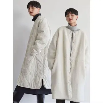 아메리칸 홀릭 킬포카 리버서블 퀼팅 코트 아이보리