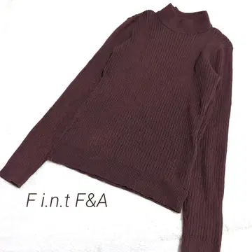 [ F i.n.t F&A ] 핀트 백리본 리브 니트 브라운