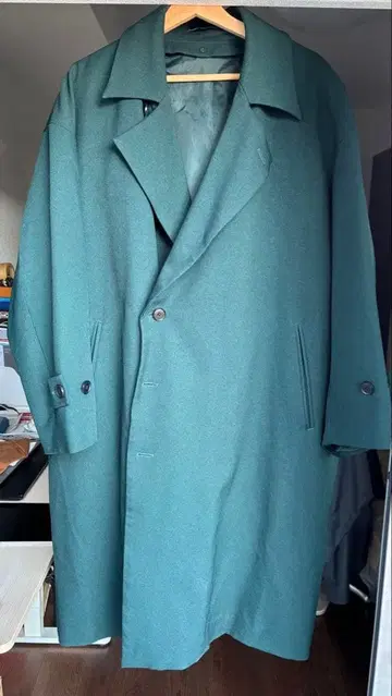 JUN RED 다크 그린 스텐카라 코트 M 사이즈