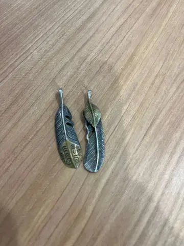 깃털 디자인 펜던트 2개 세트