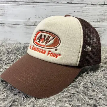 [ 새상품급 ] A&W 오키나와 로고 메쉬 트래커 캡 브라운 프리 사이즈