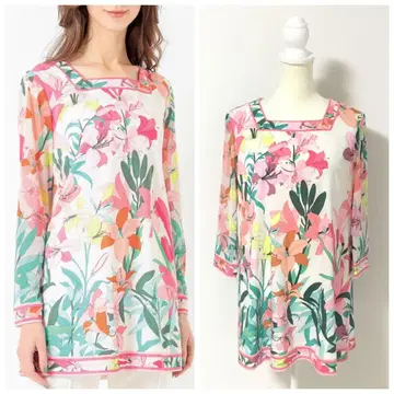 새상품급 LEONARD 레오나르 칸칸 오더 튜닉 2025