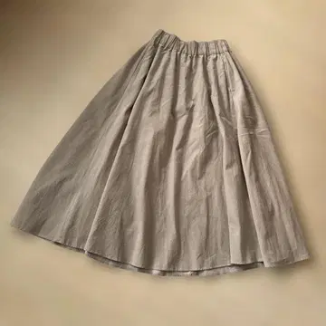 저널 스탠다드 코튼 100% 코듀로이 베이지 플레어 스커트