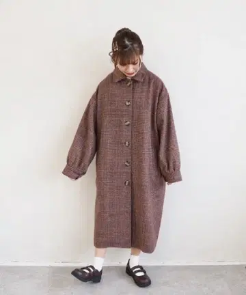 [ moi tytto ] 소프트 내추럴 롱 스텐카라 코트 아우터 롱 기장