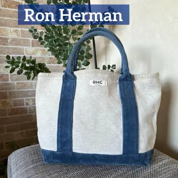 RHC 코듀로이 토트백 베이지/네이비