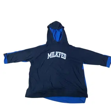 MILKFED 후드 부착 후드티 네이비