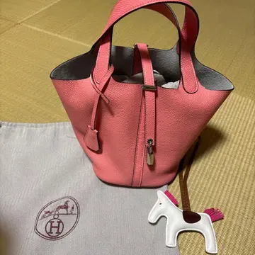 새상품! 가죽 큐브 백! 핑크! PM!