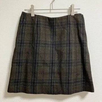 [새상품급] BEAUTY&YOUTH 체크 미니 스커트 울 혼방 M