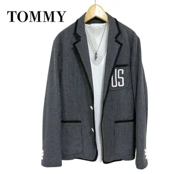 TOMMY 테일러드 자켓 글렌체크 패턴 테일러드 자켓