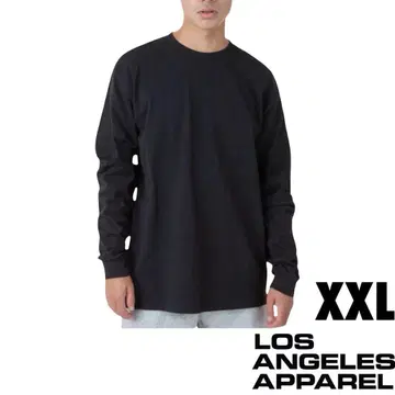 LOS ANGELES APPAREL 롱 슬리브 T셔츠 XXL Black