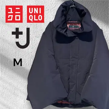 유니클로 +J 하이브리드 다운 자켓 M 와인 (보르도)