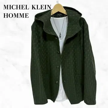 MICHEL KLEIN 카키 후드티 후드 부착 자켓 경량 아우터