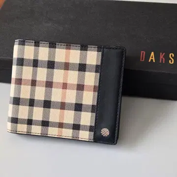 DAKS 체크 무늬 접이식 지갑