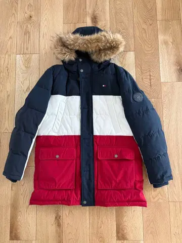 다운 자켓 네이비/화이트/레드 TOMMY