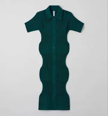 FLUTED SHORT SLEEVE SHIRT DRESS