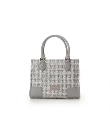 팬시 트위드 스퀘어 핸드백 라이트 그레이 완판템, 미개봉 새상품