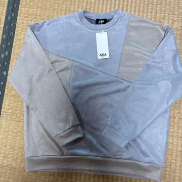 AZUL 그레이 지오메트릭 맨투맨 M