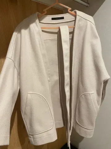 KBF+ 노카라 자켓 아이보리