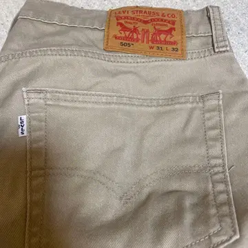 LEVI 505 베이지 W34 L32 데님 팬츠