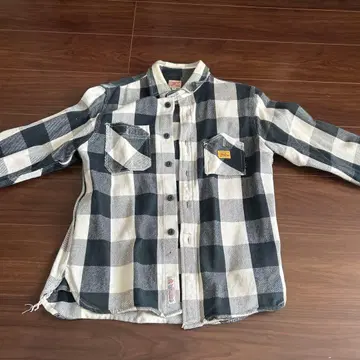 BILVAN 플란넬 셔츠 블랙 화이트 체크 헤비 웨이트 플란넬 셔츠