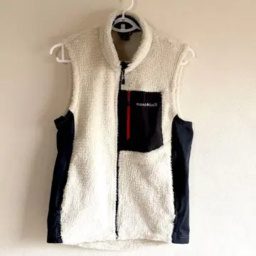 mont-bell 플리스 베스트 S 화이트/블랙