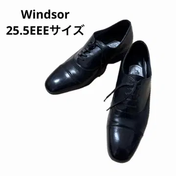 윈저 블랙 가죽 신발 25.5EEE 사이즈 비즈니스