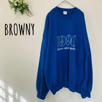 BROWNY 맨투맨 오버 사이즈 드롭 숄더 1990
