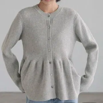 페플럼 니트 가디건 LS
