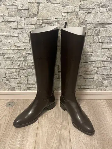 유나이티드 애로우즈 천연 가죽 롱 부츠 37