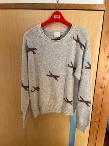 Krizia Maglia 비행기 패턴 니트 스웨터