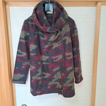 집업 코트 후드 부착 카모플라쥬