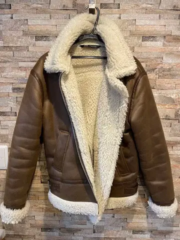 zara 플라이트 자켓 무스탕 보아 아메카지 천연 가죽