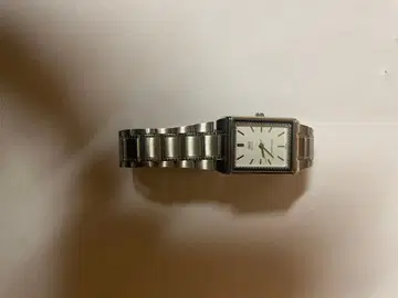 Q&Q 실버 스테인리스 스틸 손목시계