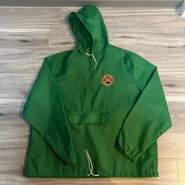 [ XXL ] 90s SPORTSMASTER 미국제 나일론 후드티 그린