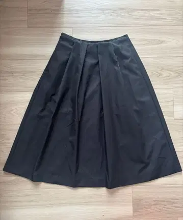 IENA PE 그로그랭 턱 스커트 스커트 블랙 36 무릎 기장