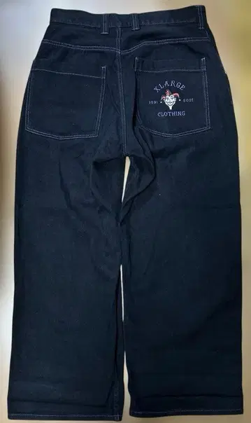 XLARGE 블랙 와이드 팬츠 루즈 팬츠 32(M~L)