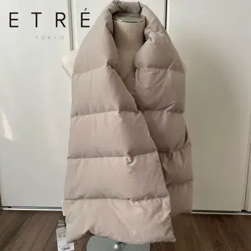 새상품 ETRE TOKYO 다운 머플러 스톨 와이드 다운 스톨