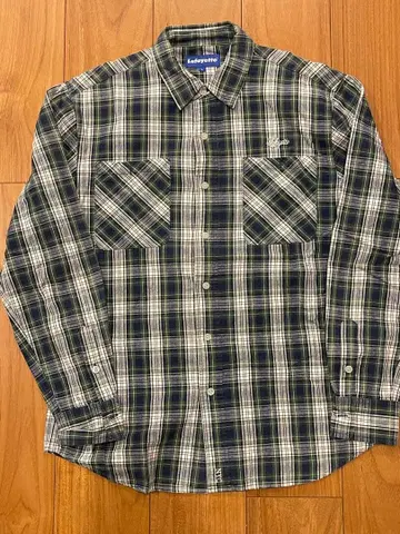 Lafayette 라파예트 그린 계열 체크 플란넬 셔츠 L 사이즈