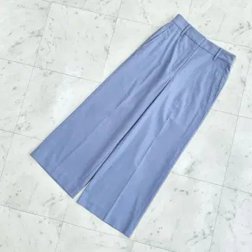 새상품급 PLST 플라스테 와이드 팬츠 린넨 블루 S