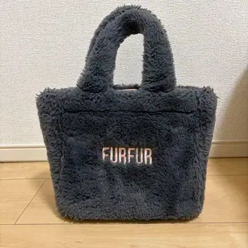 FURFUR 에코 퍼 토트백 차콜 그레이