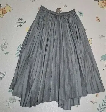 새상품급 Theory 불규칙 플리츠 스커트 그레이 38