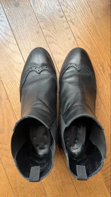 파비오 루스꼬니 가죽 사이드 고어 부츠 블랙